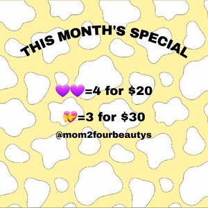 🎉🎉🎉This month’s specials-bundle and save!🎉🎉 🎉Look for the hearts💜💜 or 💝